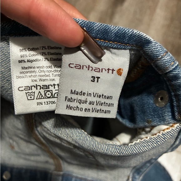 Carhartt Brown Tee with Blue Trim - Picture 5 of 6